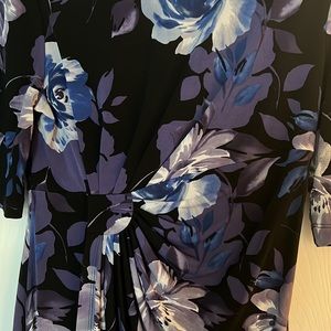 Floral faux wrap dress